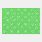 Witte Limoen Fruit Patroon Green Wrapping Paper (Voorkant 2)