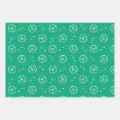 Witte Limoen Fruit Patroon Green Wrapping Paper (Voorkant)