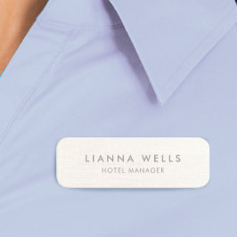 Witte linnen (afbeelding) medewerker naamplaatje