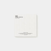 Witte Linnen Jute Grijze Typografie Post-it® Notes (Voorkant)