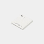Witte Linnen Jute Grijze Typografie Post-it® Notes (Schuin)