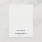 Witte Linnen Patroon Sieraden Oorbel Display Visitekaartje (Achterkant)