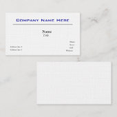 Witte linnen Visitekaartjes (Voorkant / Achterkant)