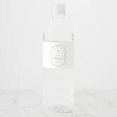 Witte lint baby's adem doop waterfles etiket (Voorkant)