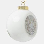 Witte lint Bewustzijns lint Engel Bewaker Ornament (Links)