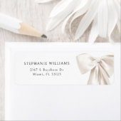 Witte lint bruidsfeest retour etiket (Insitu)