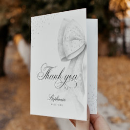 Witte Lint Bruidsmeisjespicknick Uitnodiging Vouwe