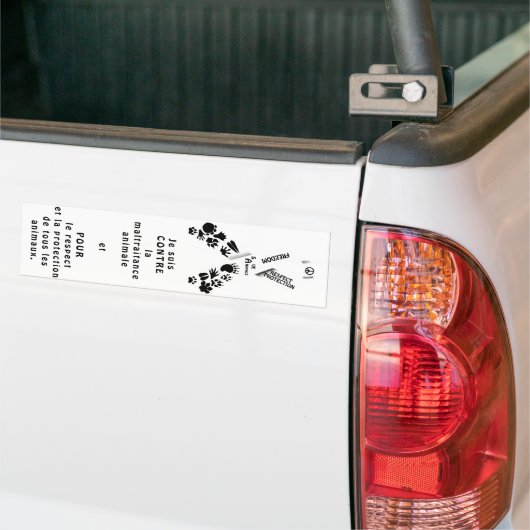 Witte lint bumpersticker (Op Truck)