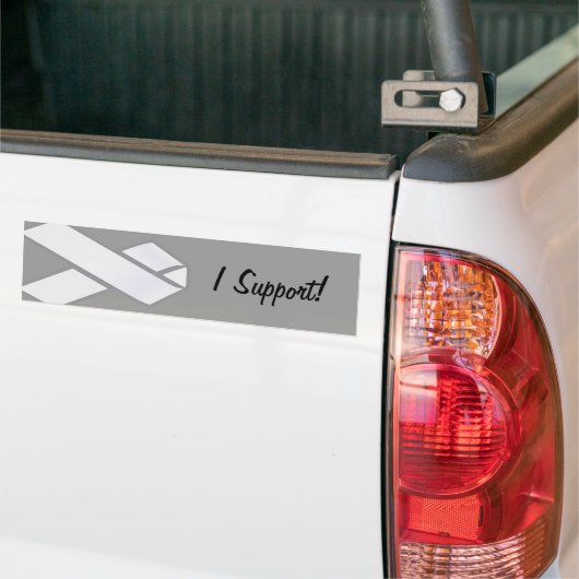 Witte lint bumpersticker (Op Truck)