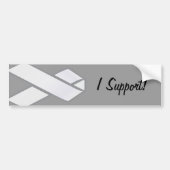Witte lint bumpersticker (Voorkant)