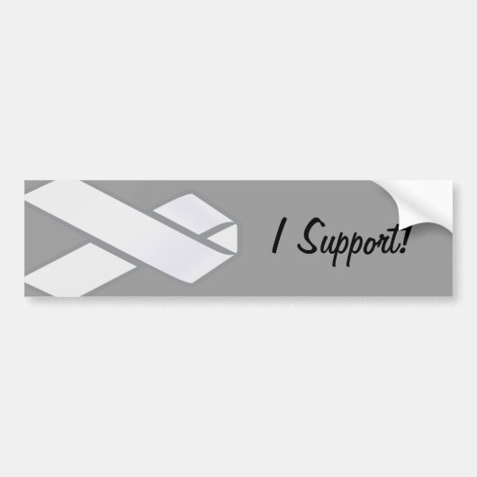 Witte lint bumpersticker (Voorkant)