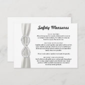 Witte Lint Diamant Oneindigheid Veiligheidsmaatreg Informatiekaartje (Voorkant / Achterkant)
