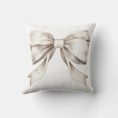 Witte lint strik vintage babykamer kussen (Achterkant)