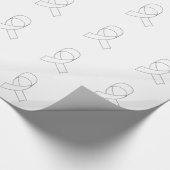 Witte Lint Tekening Cadeaupapier (Hoek)