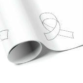 Witte Lint Tekening Cadeaupapier (Rol Hoek)