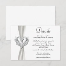 Witte Lint Zilveren Zwanen Bruiloft Details