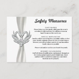 Witte Lint Zilveren Zwanen Veiligheidsmaatregelen Informatiekaartje