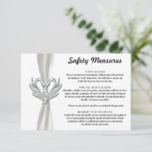 Witte Lint Zilveren Zwanen Veiligheidsmaatregelen Informatiekaartje (Staand voorkant)