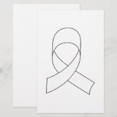 Witte linttekening briefpapier (Voorkant / Achterkant)