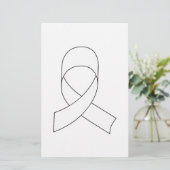 Witte linttekening briefpapier (Staand voorkant)