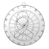 Witte linttekening dartbord (Voorkant)