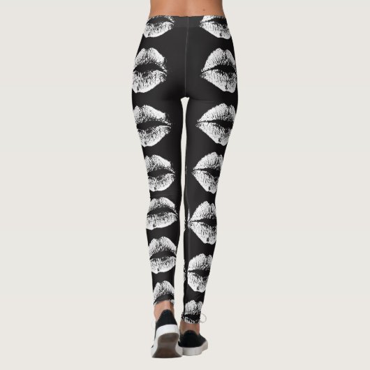Witte lippen leggings (Achterkant)
