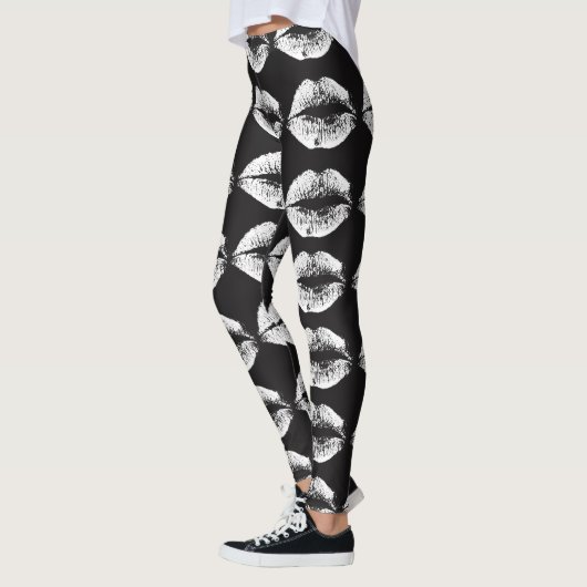 Witte lippen leggings (Links)