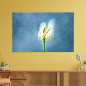 Witte lippenbloem canvas afdruk (Insitu (Woonkamer))