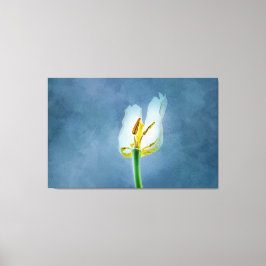 Witte lippenbloem canvas afdruk