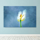 Witte lippenbloem canvas afdruk (Insitu (Houten vloer))