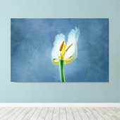 Witte lippenbloem canvas afdruk (Insitu (Houten vloer))