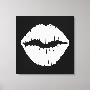 Witte lippenstift canvas afdruk
