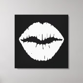 Witte lipstick canvas afdruk (Voorkant)