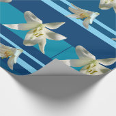 Witte liumvloeren en stripes omslagpapier cadeaupapier (Hoek)