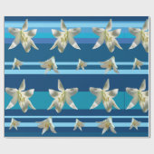 Witte liumvloeren en stripes omslagpapier cadeaupapier (Vlak)