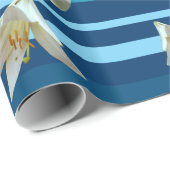 Witte liumvloeren en stripes omslagpapier cadeaupapier (Rol Hoek)