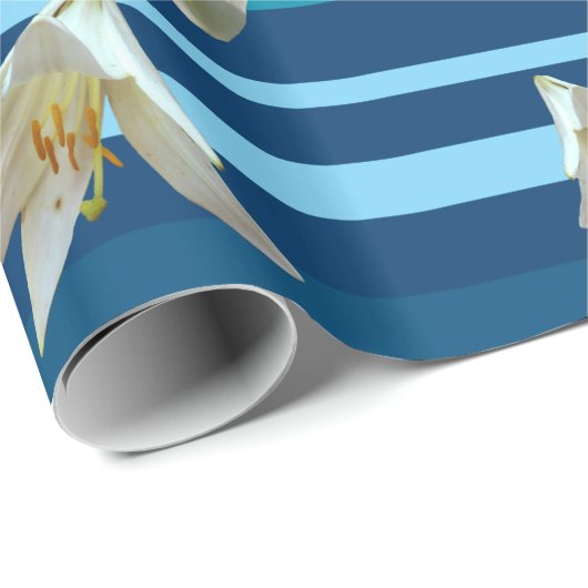 Witte liumvloeren en stripes omslagpapier cadeaupapier (Rol Hoek)