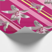 Witte liumvloeren en stripes omslagpapier cadeaupapier (Hoek)