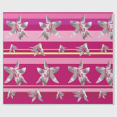 Witte liumvloeren en stripes omslagpapier cadeaupapier (Vlak)