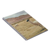 WITTE LLAMA OP BROWN GRASS NOTITIEBOEK (Rechterzijde)