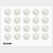 witte lly klassieke ronde sticker (Vel)