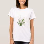 witte lly van de waterverf van de vallei t-shirt (Voorkant)