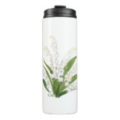 witte lly van de waterverf van de vallei thermosbeker (Voorkant)