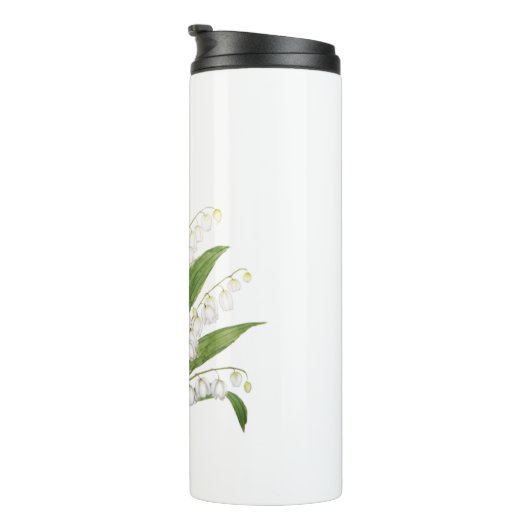 witte lly van de waterverf van de vallei thermosbeker (Geroteerd rechts)