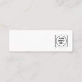 Witte Logo | Aangepaste sieraden Stud Oorbel Brand Mini Visitekaartje (Voorkant)