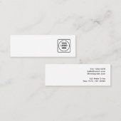 Witte Logo | Aangepaste sieraden Stud Oorbel Brand Mini Visitekaartje (Voorkant / Achterkant)