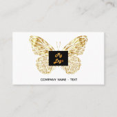 Witte logo elegant QR-code Visitekaartje (Voorkant)