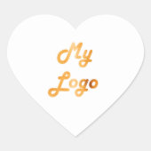 Witte logo hart sticker (Voorkant)