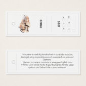 Witte Logo Kleding Label Mini Visitekaartjes (Voorkant /achterkant)