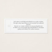 Witte Logo Kleding Label Mini Visitekaartjes (Achterkant)